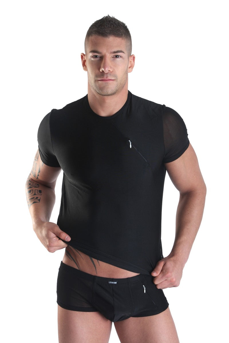 schwarzes Herren T-Shirt Open Heart von Look Me schwarzes Herren T-Shirt Open Heart von Look Me